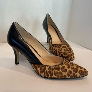 Woman’s Cole Haan Kyle Leopard Print Pointed Toe Stiletto Pumps Size 8.5B